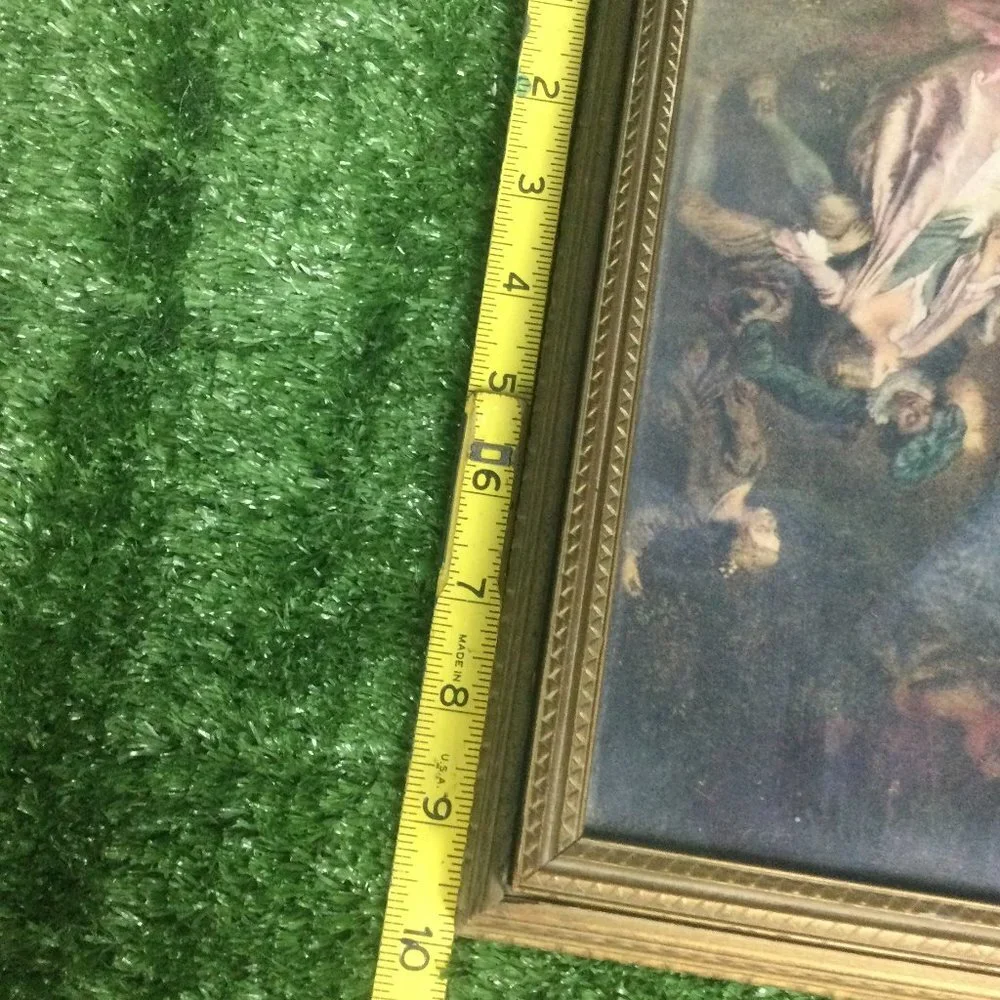 Vintage Mirrored Jewelry Box w/ Framed Art